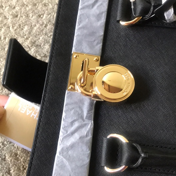 New Michael Kors Hamilton large black tote bag - Picture 7 of 8